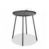 Homeroots 25" Gray Stainless Steel Round End Table