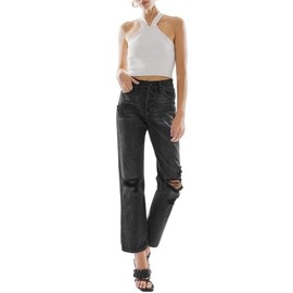 Kancan Ultra High Rise Straight Jeans KC6387DG-OP (as1, Waist, Numeric_28, Regular, Dark Grey, Straight)