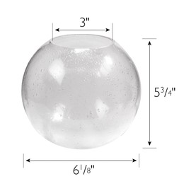 6 Inch Seedy Glass Globe Replacement Light Shade, Gracelyn Collection, Clear – Design House, 924084
