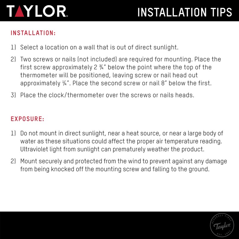 Taylor Digital Wireless Indoor Comfort Level Thermometer and Hygrometer, Easy-to-Read