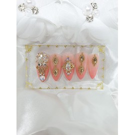 ❣High quality Winter peach nail tip - Long nose pin / ❣고품격 겨울피치 네일팁 - 롱코핀