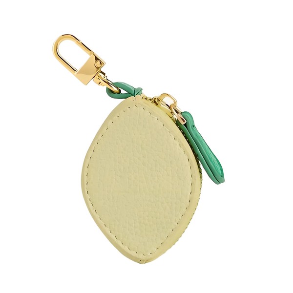 Strawberry Coin Purse Keychain Mini Y2K Leather Fruit Peach Lemon