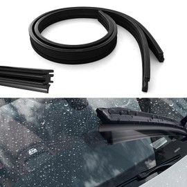Lyxheth 4PCS Wiper Blade Refill, Windshield Wiper Refills, 26" Adjustable Size of the Universal Wiper Rubber Refill, Car Accessories DIY Car Frameless Windscreen Wiper Strips for SUVs, Trucks, Vans