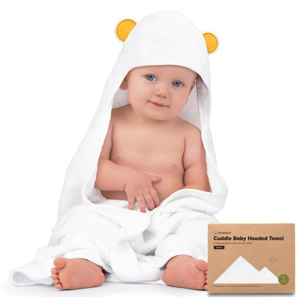 KeaBabies Hooded Towel Baby - Baby Towel Hood, Soft & Super Absorbent Baby Towel with Hood for Newborns, Baby Bath Towel with Hood, Baby Bath Towels & Hooded Towels (Bear)