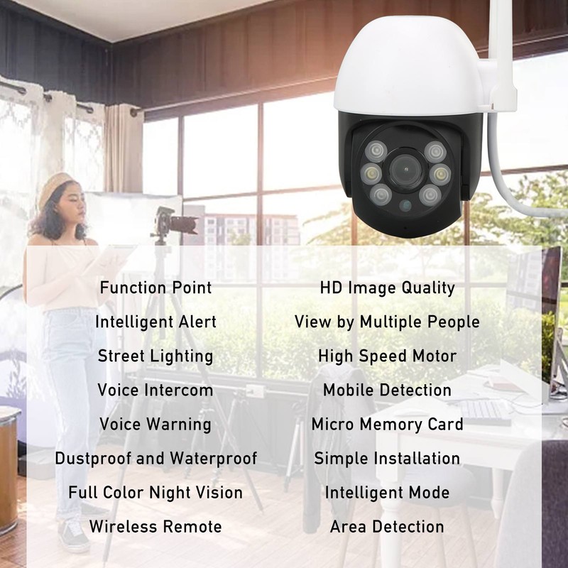 1080p Wifi Camera with Two Way Voice Intercom Wireless Connection