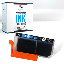 CMYi CLI-221 Cyan Replacement Ink Cartridge for Canon PIXMA iP3600, iP4600, iP4700, MP540, MP560, MP620, MP620B, MP640, MP640R, MP980, MP990, MX860, MX870, PMFP1, PMFP3, SFP1, SFP2 Printers