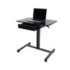 CLATINA Height Adjustable Work Table with Drawer Mobile Laptop Standing