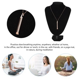 Collar de Ansiedad, Collar de Respiración Consciente para Aliviar el Estrés, Joyería de Meditación, Herramienta de Respiración para Aliviar la Ansiedad, Ejercicios de Respiración,(1#)