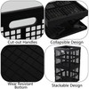 Utiao 18 L Collapsible Storage Crates, Square Plastic Crates, Black,
