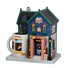 Lemax 35038 Caddington Village Lighted Building: Books & Brews Café