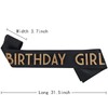 MGJSRNH Birthday Girl Sash for Women,Black Satin Rose Glitter Sash