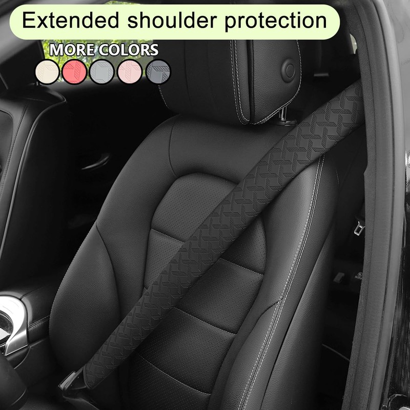 KHGUZ 2PCS Extra Long Car Seatbelt Cover, 29.53 inches Soft