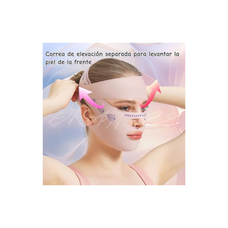 Faja Facial 2 en 1 Reutilizable - Doble Banda Ajustable