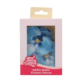 FunCakes Orchid Blue Medium, Edible Flowers for Cakes, Cakes and Cupcakes Decoration, Edible Wafer Flowers Deluxe - pk/10