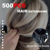BUPPLER Silicone Lined Micro Ring Beads for Hair Extensions Wig