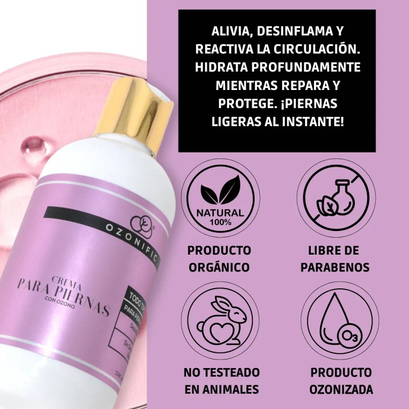 Ozonific Crema Para Piernas Antivarices Con Ozono