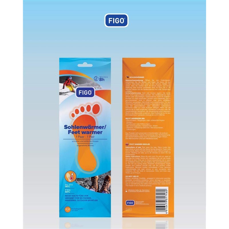 FIGO Sole Warmers 8h + varivendo Notepad 10 Pairs