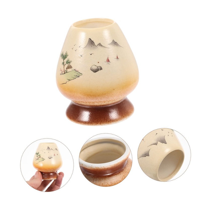 Mikinona Ceramic Matcha Whisk Holder Japanese Matcha Tea Set Accessory