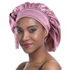 SENGTERM Silk Night Cap Women's Hair Satin Hat Wide Elastic
