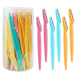 Eyebrow Razor Set, 30/50/60pcs Gentle Eyebrow Trimmers, Multipurpose Exfoliating Dermaplaning Tool, Makeup Tools for Face and Eyebrow, Cosmetic Gift, Christmas Gift - Color: random color, Specification: 30pcs
