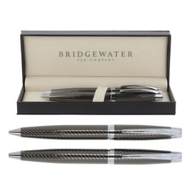 Bridgewater Pen Company Executive Ballpoint Pen & Rollerball Pen Gift Set Collection, Boxed & Sleeved (Lancaster, Grey)