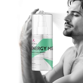 Atika ENERGY MIST Tonico Facial para Deportistas y Atletas | Rehidrata tu Piel y Calma la Irritación Post-Ejercicio|Hidratación Instantánea con Acido 