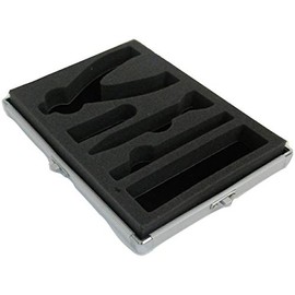KR Multicase Silver Aluminium Accessory case with Grey Foam Tray Set: for Hobby Tools