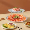DYNAMI 2-Tier Seafood Tower Set,2pcs Thickened Stainless Steel Seafood Tray(10in+8in)