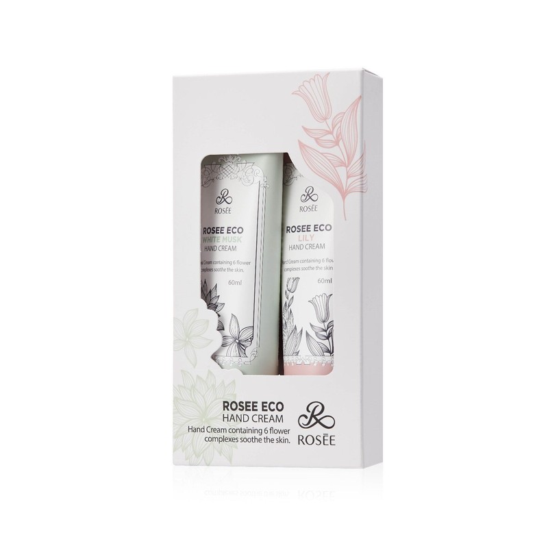Rosee Eco Hand Cream 2pcs Set / Lily & White