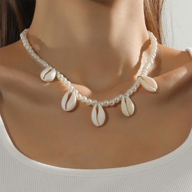 Summer Outfits for Women 2024 Shell Necklaces for Women Seashell Necklace Beachy Jewelry Summer Dresses Outfits 2024 Summer Essentials