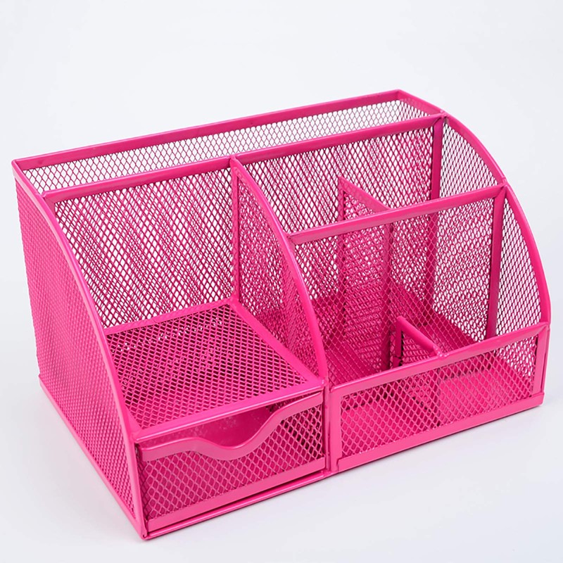 VANRA™ デスクオーガナイザー ペン立て 金属メッシュ ペンスタンド 引き出し付き ペンケース 多機能 収納ボックス 筆箱