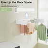 Vikaqi Wall Mounted Clothes Drying Rack 32", Foldable Wall Mount