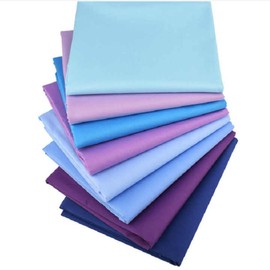 CraftsFabrics Bulk Wholesale Pre-Cut 40 * 50cm Solid Color Cotton Craft Fabric 8pcs/lot Fat Quarter Bundles for Patchwork Sewing (Colour 3)