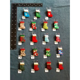 Handmade Dollhouse Miniature Christmas Stocking(felt lined or fleece)w/candy cane