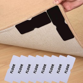 Rug Tape 8PC Rug Corner Grippers Double Sided Reusable Carpet Tape,Washable Non Slip Rug Pads Strong Adhesive Rug Grippers Rug Tape Hardwood Floor No Damage