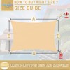 SUNNY GUARD Sun Shade Sail 12'x16' Rectangle Sand UV Block
