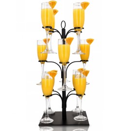 Drink Stand - Holds 12 Glasses – Cocktail Tree Stand Tower- Mimosa Bar Display for Parties - Wine Glass Holder