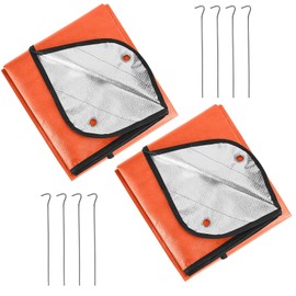 2 Pcs Heavy Duty Emergency Blanket for Survival Thermal Blanket Survival Blanket Thermal Tarp Insulated Tent Camping Tarp Infrared Blocked Emergency Blankets for Rescue Camping Hiking (Orange)