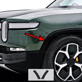 Deliciousticker Fits 2022-2025 Rivian R1S Front  Side Markers SMOKE Decals Tint Vinyl Ppf