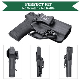M&P 9mm Shield EZ Holster, Optic Ready & Claw, IWB Kydex Holster Fit: S&W M&P 9 Shield EZ Pistol, Inside Waistband Holster Condealed Carry, Adj. Cant & Posi-Click Retention, Right Hand