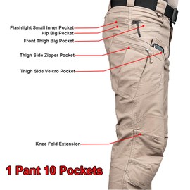 SANYETS Brown Working Cargo Pants,Stretch Waterproof Work Pants, Amy Cap Gloves Belt and Tactical Pants, Men's Tactical Gear Clothes