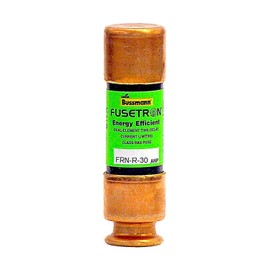 Bussmann FRN-R-30 Amp Brass 250-Volt Fusetron Dual Element Time-Delay RK5 Cartridge Fuse