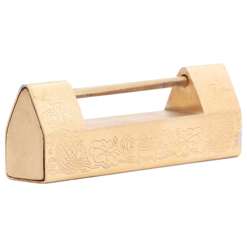 Antique Style Padlock 5cm Spacing Horizontal Lock with Key for