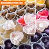 100 Sets 2/3 oz Heart Shaped Jello Shot Cups with