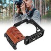 Aluminum Alloy Camera Cage with Wooden Handle Protective Frame with