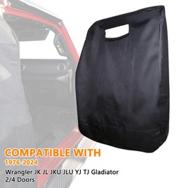JHD-TOGO Door Storage Cover Oxford Waterproof Compatible with 1976-2024 Wrangler JK JL JKU JLU YJ TJ 4Door