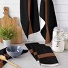 Kitchen Towels Set of 2 Brown Black Dish Towels and