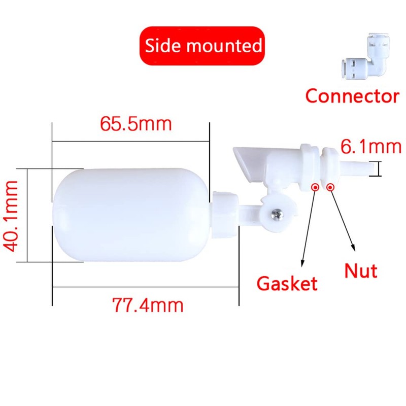2 x Aquarium Float Valve, Float Valve, Small Float Ball