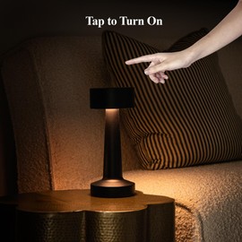Bell+Howell 2 Pk Elegant Cordless Table Lamp, LED Wireless Lamp for Bedroom, Wireless Lamps for Tables Cordless Table Lamps, Rechargeable Lamp for Desk, Kitchen, Bedroom & More with 3 Light Colors