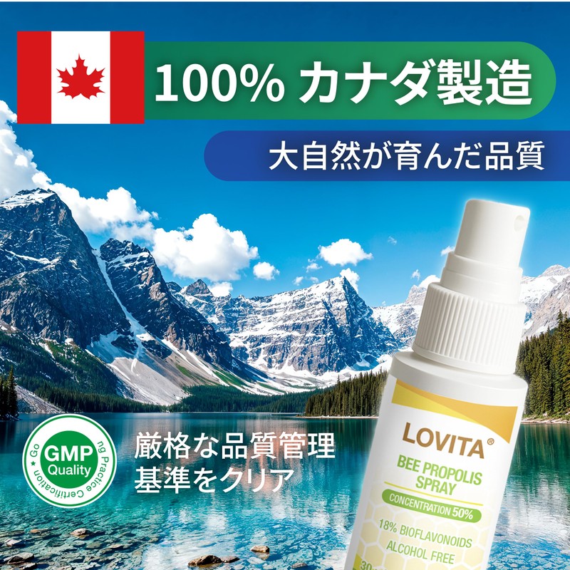 LOVITA Propolis Spray, Highly Concentrated Extract 50% (250 mg/ml) |